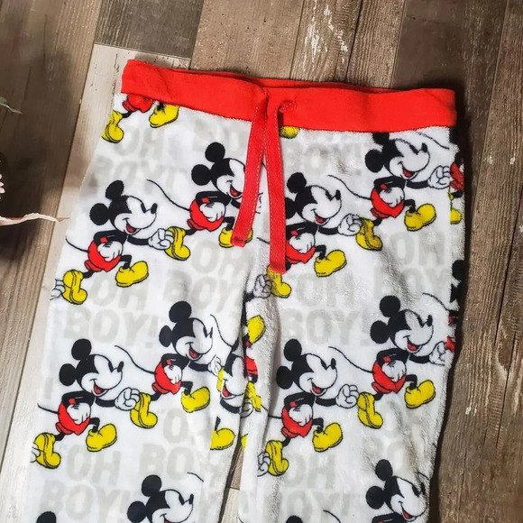 Disney Mickey Mouse Women's Fleece Jogger Sleepwear PJ Bottoms Size Medium 8-10 - Picture 11 of 16